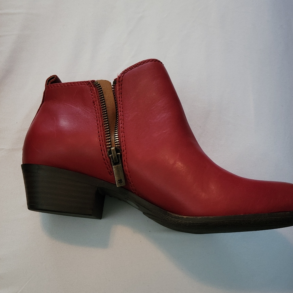 Luck Brand Red Western Booties